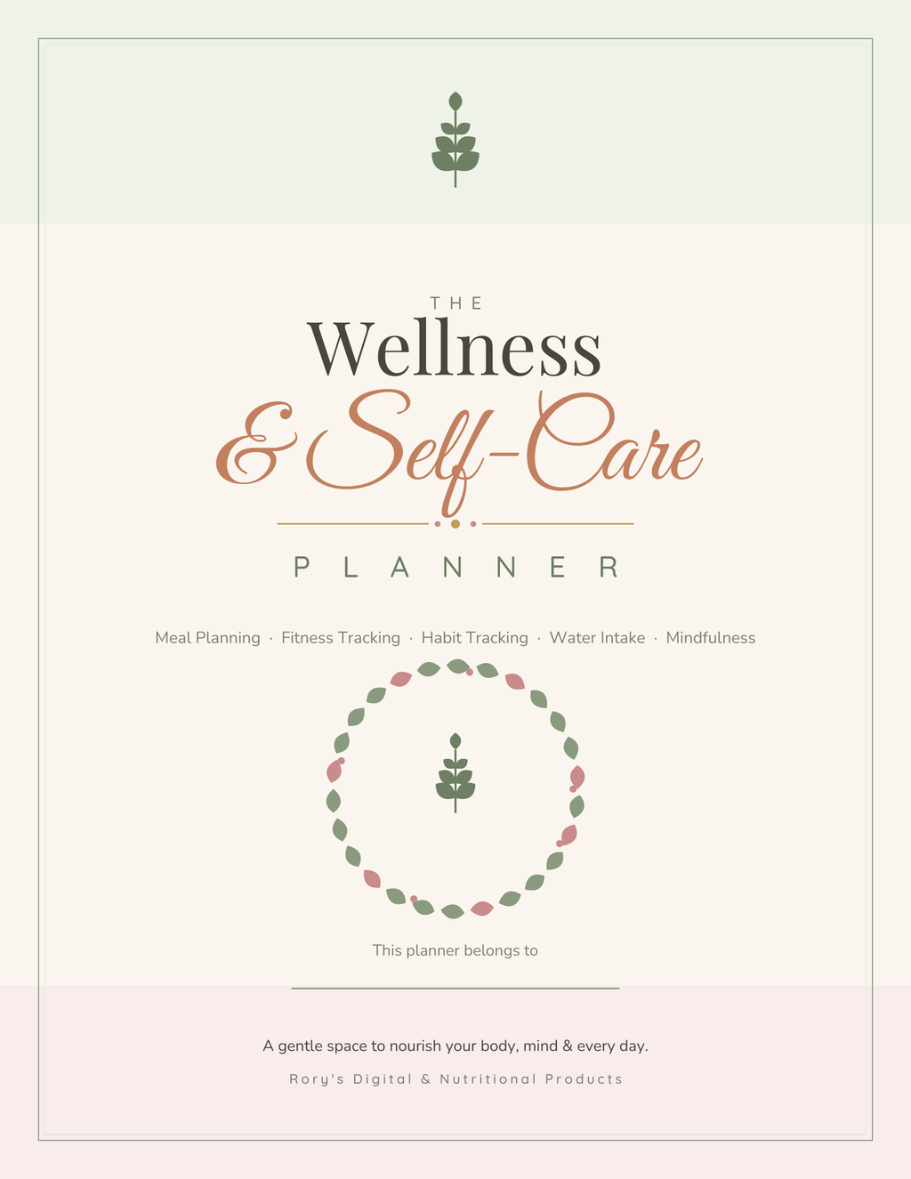 Wellness Self-Care Planner — cover