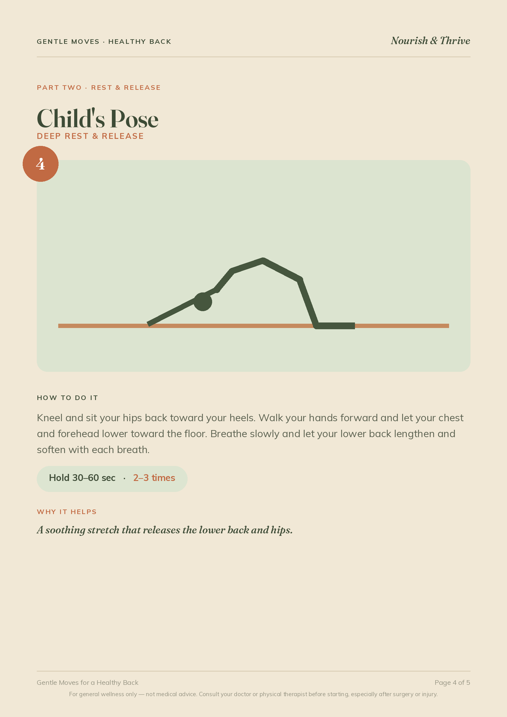 Gentle Moves for Back Health — child's pose