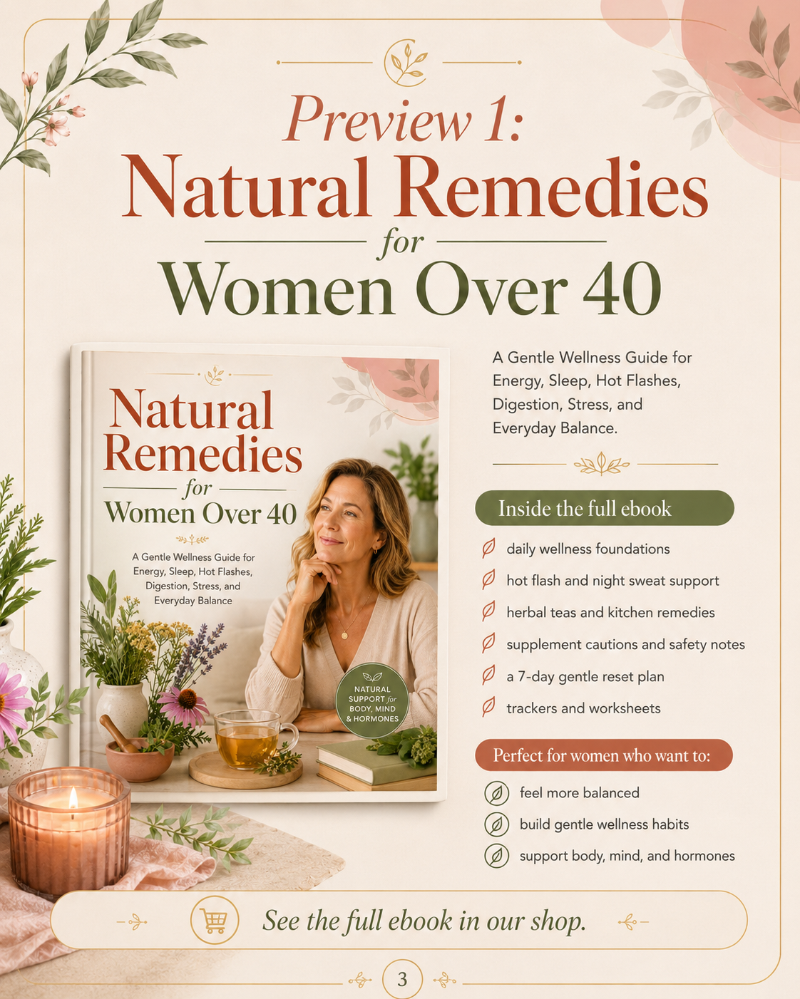 Women's Wellness Preview Collection sample page with wellness tips and guidance