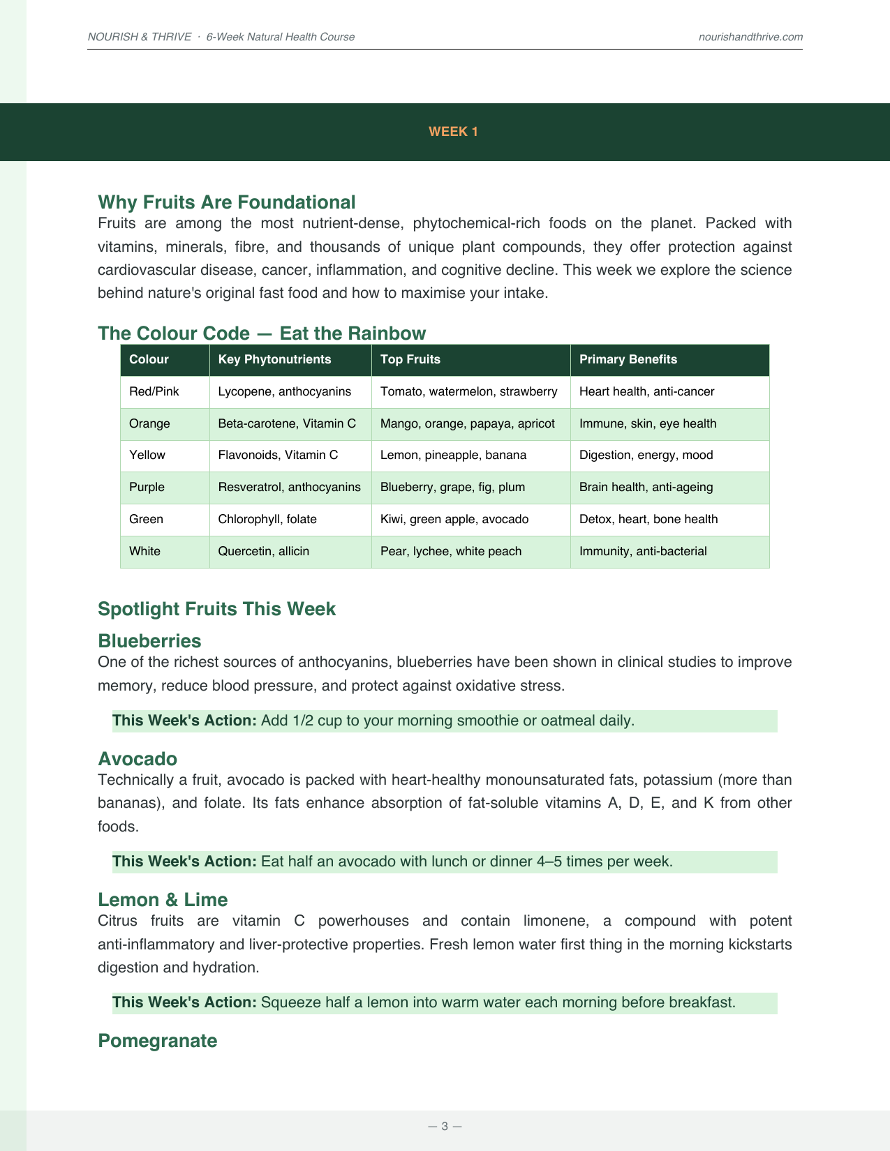 Nourish & Thrive: A Complete 6-Week Natural Health & Nutrition Course - Rory's Digital & Nutritional Products