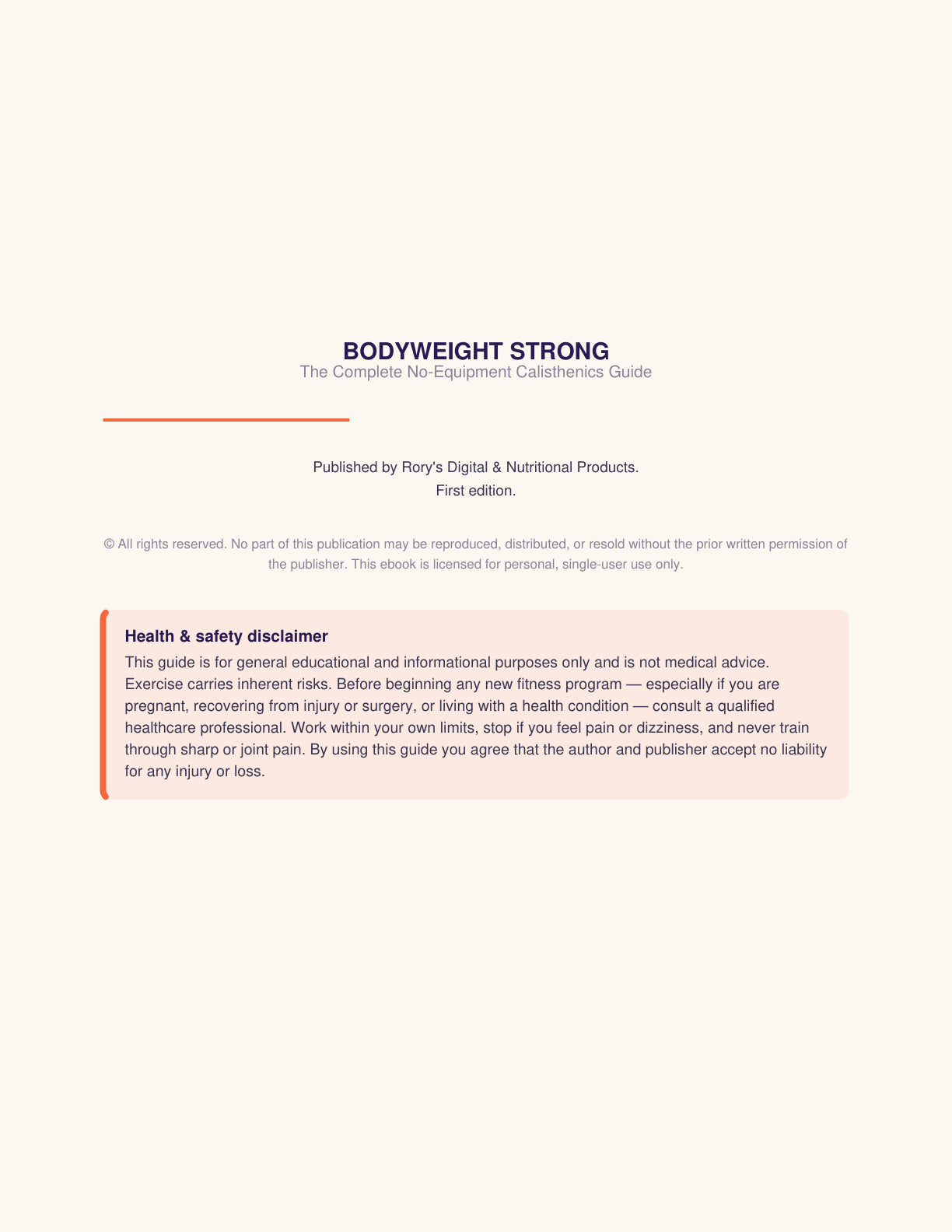 Bodyweight Calisthenics Guide — page 2