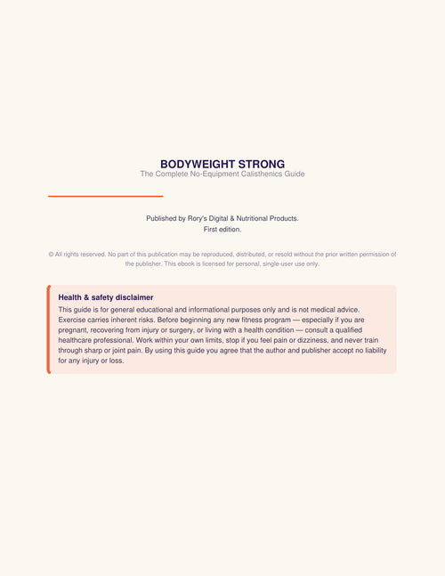 Bodyweight Strong: The Complete No-Equipment Calisthenics Guide