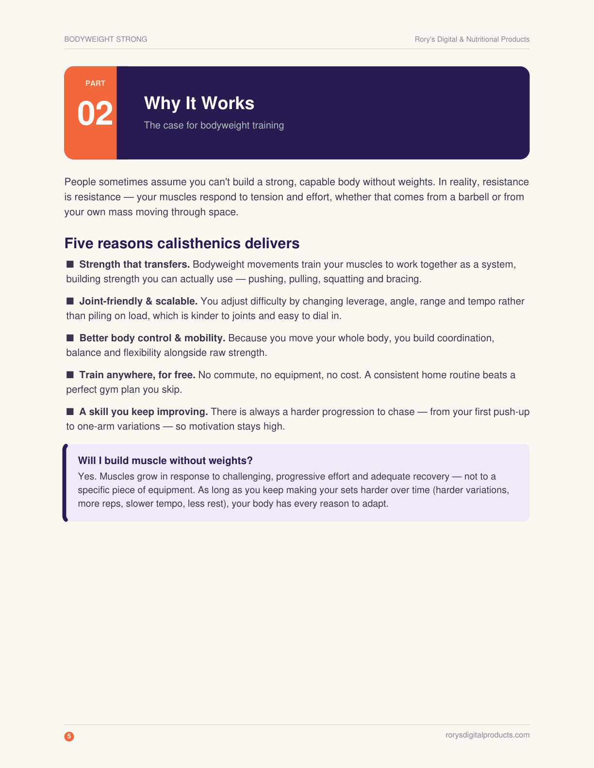 Bodyweight Calisthenics Guide — page 5