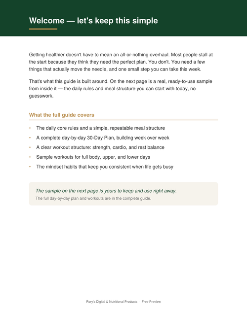 Free Preview — Start Your Healthy Journey