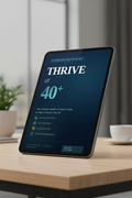 Thrive at 40+ E-Book Cover Mockup