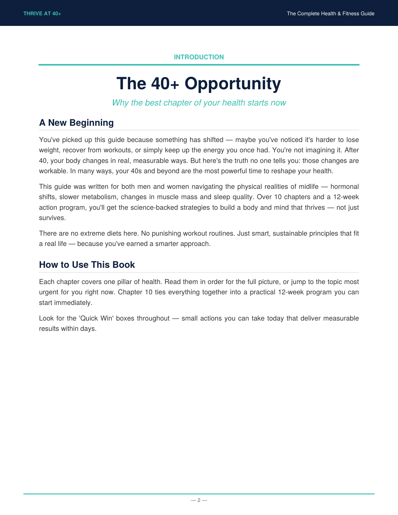 Thrive at 40+: The Complete Health & Fitness Guide (Digital Ebook) - Rory's Digital & Nutritional Products
